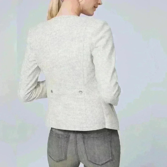 White House Black Market Snap Front Textured Jacket - Picture 2 of 7